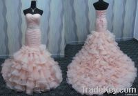 Sleeveless Crystal Organza Wedding Dress