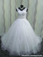2015 New Design Ball gown White /ivory car bone lace Wedding dress High Quality custom Bridal Wedding dress
