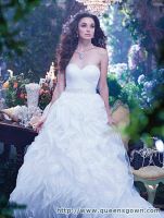 2015 New Fashion Sexy Long Ball Gown White /ivory Organza Bridal Wedding dress made in China