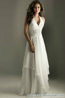 New Real Made A-Line Sexy V-neck Sleeve Beaded Eveing Gown Chiffon Sweetheart Beautiful Evening dress