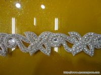 2014 hot sale handmade Beaded Rhinestone neck applique, crystal rhinestone patch for Garment /wedding DIY Accessories RT026