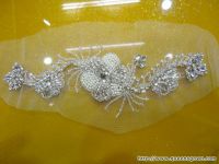 2014 wholesale new rhinestone crystal hair diamonds crown iron for head hair Accessories beaded rhinestone applique patch
