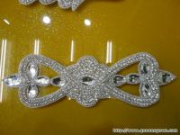 Crystal rhinestone flower patch silver base rhinestone appliques 8 inch for garment wedding dress RT028 ÐÐ°Ð¸Ð¼ÐµÐ½Ð¾Ð²Ð°Ð½Ð¸Ðµ: Ð&Ntild