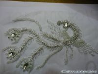 new bling rhinestone beaded bridal trims for dresses wedding bridal necklace sew on decorative rhinestone trimming
