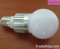 3W Led bulb, 85-265Vac, E27 base, Aluminium housing , 3*1W high power LED