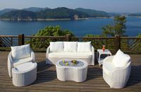 Indoor Outdoor Patio Garden Furniture with Rattan Sofa Set