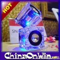 USB Crystal Cube Mini Speaker