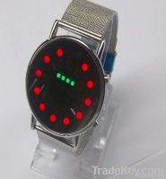 LED ROUND WATCH WITH STAINLESS STEEL BAND