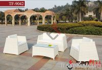 TF-9042 White PE rattan furniture/patio sofa set