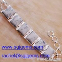 white howlite bracelet-fashion jewelry, fashion bracelet, wholesale brac