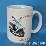 Porcelain advertising mug