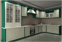Kitchen Cabinet - Green Oak