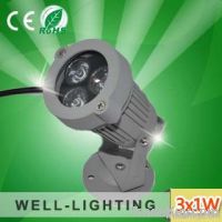 3W led landscape light IP65, Grey/Black Finishing color, DC12V or AC220V