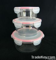 Sell Round glass food canister with PP lid