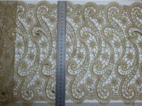 High Quality Heavy metallic lace trim for evening dress