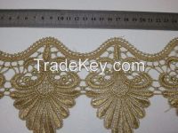 12 cm gold in chemical embroidery lace trim
