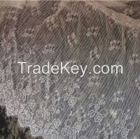 150 cm x 300 cm off white and black fashion dress lace fabric wholesale