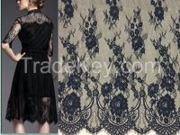 Factory directly wholesale good quality french lace embroidery lace fabric