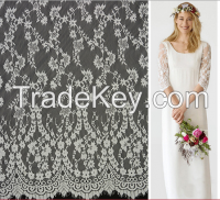 Hot style 150 cm  top quality Fancy full floral embroidery lace fabric