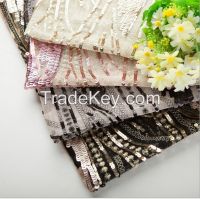 2015  Fashion style  130 cm 4 different color bridal dress grown dress sequins lace fabric whlolesale