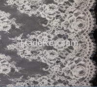Hot style Eyelash  Corded  French wedding dress lace fabric
