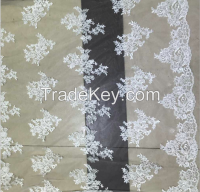 2016 new french lace fabric, embroidery lace fabric for dress