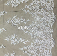 Fancy design Corded French lace wedding dress lace fabric wholesale
