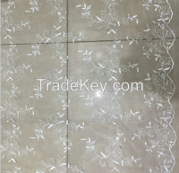 Romantic floral embroidered corded bridal dress fabric African swiss lace wholesale