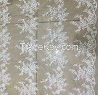 2015 new design embroidery African Lace Fabrics For Garment Net Lace Wedding Dress