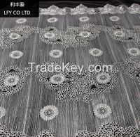 Gold Metallic embroidered lace fabric African dress lace fabric