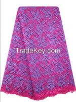 Fashion African  Tulle embroidered lace fabric