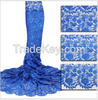 Solid color fashion embroidered lace fabric guipre lace fabric wholesale
