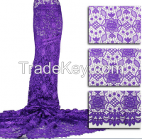 Fashion African water soluble lace fabric embroidered laces Guipure lace