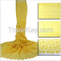 2015 Latest Solid color   Fashion chemical lace fabric embroidered lace fabrics water soluble lace fabric wholesale