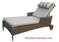 Outdoor Furniture Good Quality Chaise Lounge / Wicker Lounge Bed