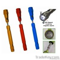 3 LED telescopic flashlight with magnetic pick up tool