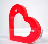 acrylic photo frame with heart shape