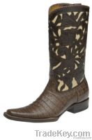 Western Tooled Boots mod.1008, genuine leather made in Mexico