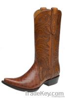 Western Tooled Boots mod.1010, genuine leather made in Mexico