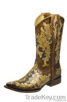 Western Tooled Boots mod.1002, genuine leather made in Mexico