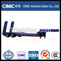 two axle low bed semi trailer