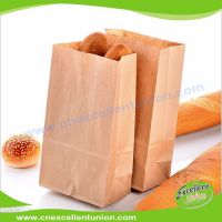 Custom made take away fast food kraft paper bag bread bag disposable bag