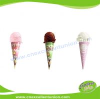 Custom printed paper rolled ice cream cone/cone paper/ice cream art paper/cone sleeve