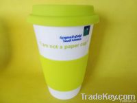 Ceramic Coffee Cup with Silicone Lid and Ring