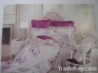 Reactive Printing Bed Linen (Pink)