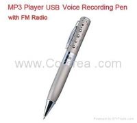 4GB USB Voice Recording Pen with FM Radio