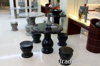 Stone table and chairs