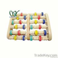 wooden foot massager with rollers