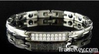 Negative ion stainless steel bracelet