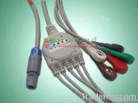 Biosys one piece 5 lead ecg cable with leadwires